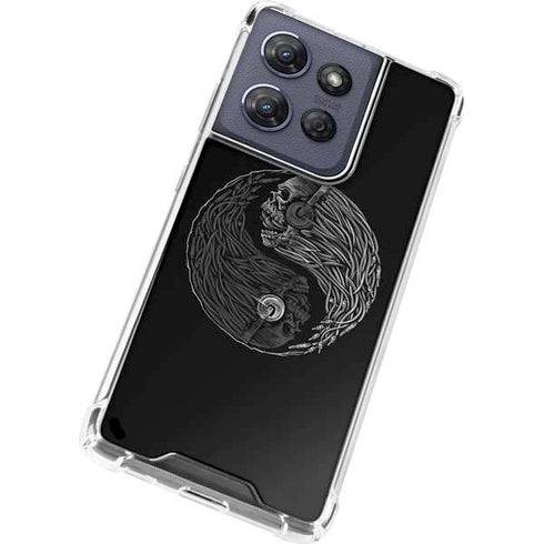 Liquid Blue Yin Yang Music Skulls Moto G Play 5G (2025) Clear Case